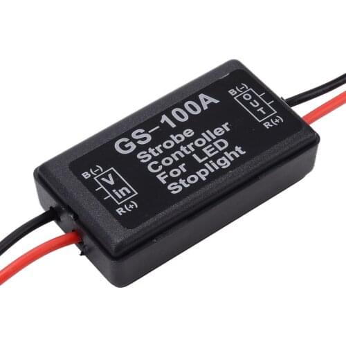 For LED Brake Stop Light Lamp 1pc 12V Waterproof Flash Strobe Controller Flasher Module Box GS-100A Mayitr
