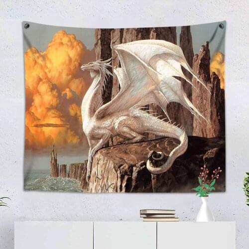 3d High Quality Dragon pattern Tapestry Wall Hanging Beach Mat Polyester Blanket Mat Home Bedroom Art Carpet