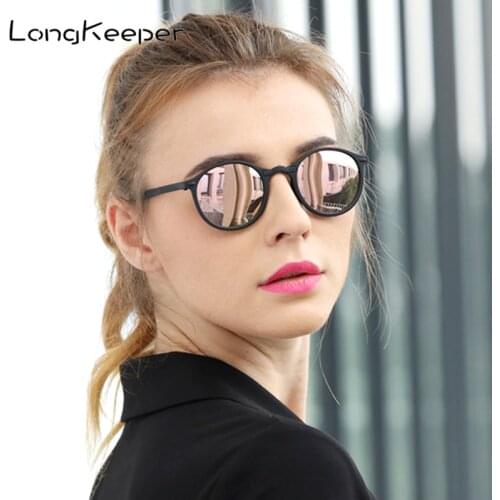 Long Keeper Hot Sale Women Mirror Polarized Sunglasses Men Retro Round Driving Glasses Anti-glare Male Gafas 1061