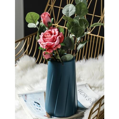 Art White Plastic Table Vase Garden Modern Nordic Floor Minimalist Aesthetic Office Rustic Acrylic Pink Vazen Vases BY50HP