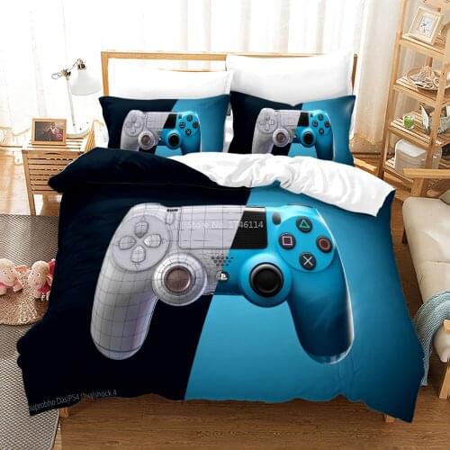 Game Controller Game Elements Playstation 3D Printed Duvet Cover Set Twin Full Queen King Size Bedding Set 2/3pcs Bed Linens