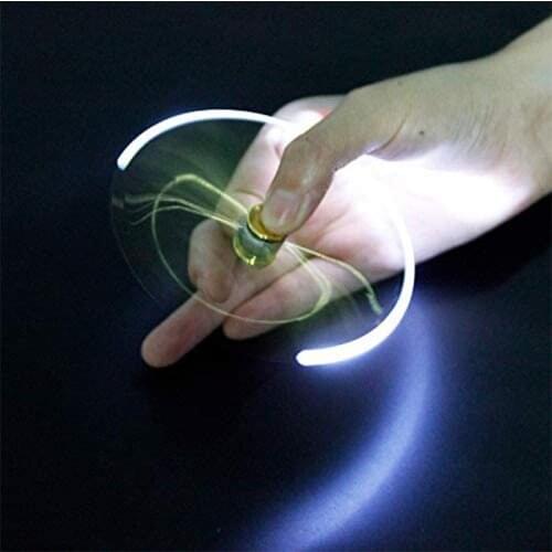 Interesting toy Fingertip Rotating spinner Gyro toy Pen Led Luminous Gyro Pen Office Anti Stress kinetic desk toy