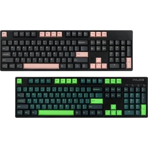 JKDK Pink Grey Sound waves Design Keycaps For MX Switch Mechanical Keyboard Olivia Dark Double Shot PBT Key Cap Cherry Profile