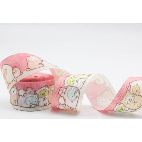 Cartoon Printed Grosgrain Ribbon 1-1/2'' 3" Design Customized ​Logo for Hair Bows DIY Handmade Materials 10/25/50 Yards