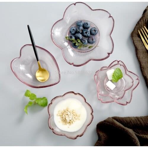 Creative Japanese-style transparent glass seasoning dish cuisine dish soy sauce seasoning snack dish household tableware