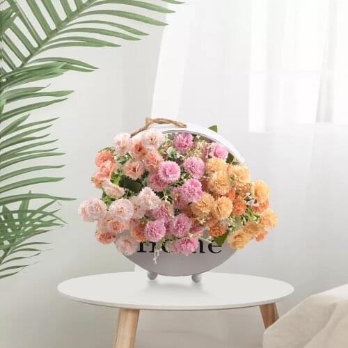 Creative Iron Round Wall Mount Flower Pot European Wrought Hanging Flower Stand Basket for Living Room Home Balcony Wall Decor