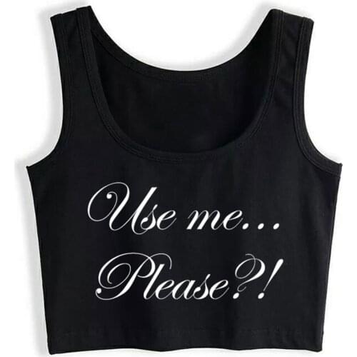 Crop Top Sport Use Me Please Daddy Little Ddlg Brat Submissive Funny Vintage Sleeveless Tops Women
