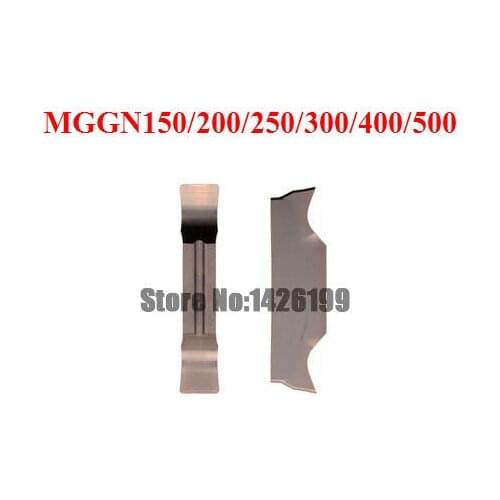 10PCS Stainless Steel slotted blades MGGN150/MGGN200/MGGN250/MGGN300/MGGN400/MGGN500 Carbide Hard Alloy Blade For Grooving Tool