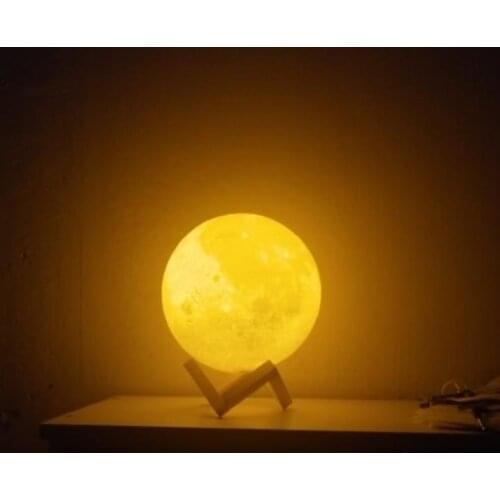 Moon Lamp 15cm 18cm 20cm LED Night Light 3D Print Rechargeable Color Change Childrens Lights Night Lamp for Home