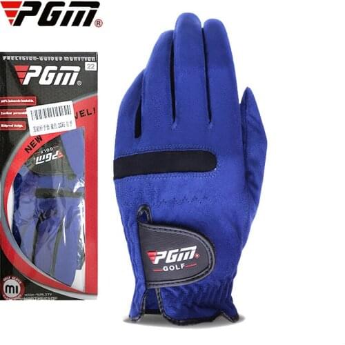 Golf Gloves Microfiber Mens Gloves Anti Slip Hand Guard Soft Blue