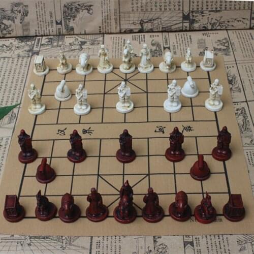 Chinese Chess Game Set Resin Chess Pieces Soft Chessboard Archaize Retro Chess Board Games New Quality Traditional