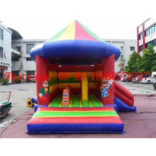 Inflatable cartoon clown theme slide inflatable dry slide for hot-selling