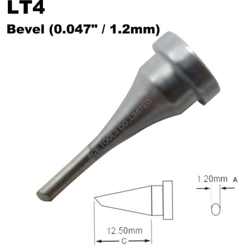 10 PCS Weller LT4 Bevel 1.2mm Soldering Tips for WP80 WSP80 WSFP8 WD1000 WD2000 WSD81 WS81 WSF81D8 Handle Iron Welding Bit