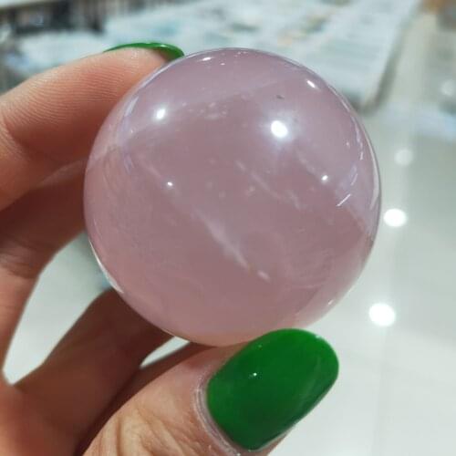 Natural rose powder crystal ball reiki healing home decoration natural mineral specimens