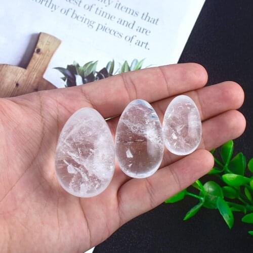 Undrilled Natural Rock Quartz Yoni Eggs Massager Viginal Muscle Tightening Ben Wa Ball Kegel Exerciser Yoni Egg Health Care