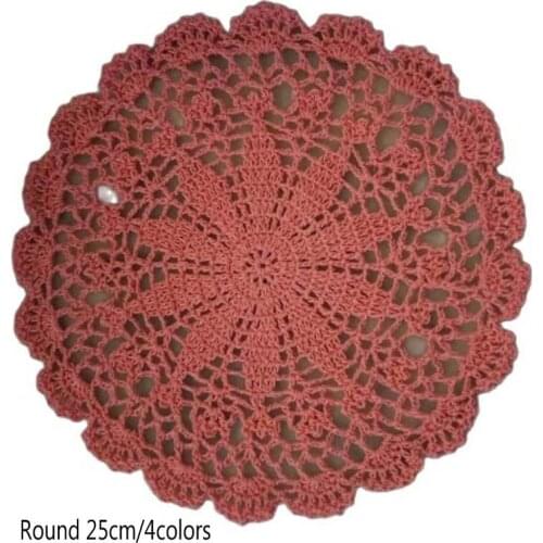 NEW cotton round placemat cup coaster mug kitchen Christmas glass table place mat cloth lace Crochet tea coffee doily dining pad