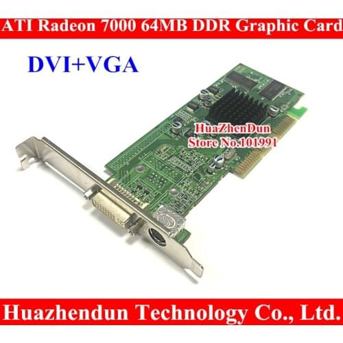 Brand New ATI Radeon 7000 64M DDR DVI AGP Graphic Card Video Card DVI+TVO