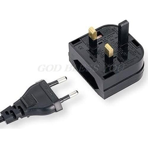 New European Euro EU 2 Pin to UK 3Pin Power Socket Travel Plug Adapter Converter Drop Shipping