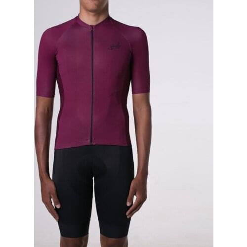 Pure Wine red color cycling jersey men Go Pro team cycle suit Short sleeve jersey and black shorts Gel padde Comfortable kit