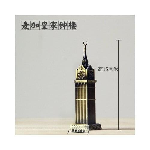 Wholesale High Quality Fashion Metal Model Royal Bell Tower Zinc Alloy Home Bar Decoration Business Gift