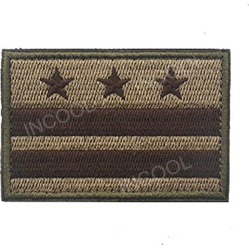 Embroidery Patch USA American District of Columbia Washington DC Flag Patches Tactical Emblem Applique Embroidered Badges