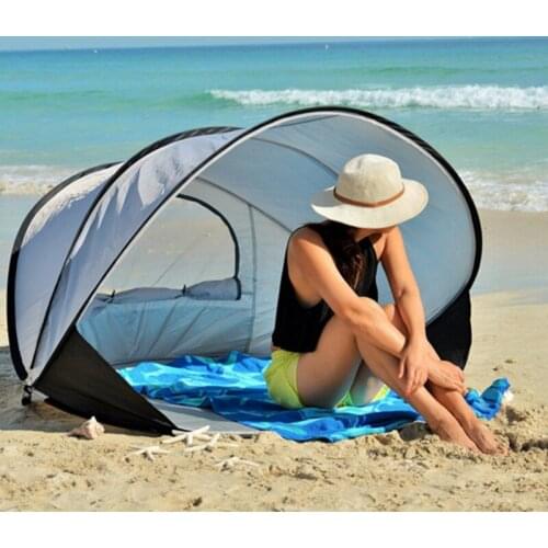 Beach tent sun shade automatic outdoor quick opening foldable fishing double tent