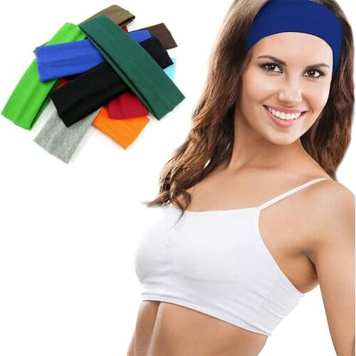 Yoga Headbands - Stretchy Cotton Sports Head Bands - Pastel Colors
