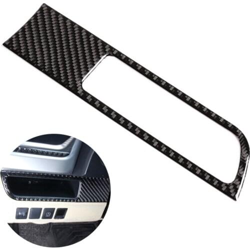 For Toyota Highlander 2015 2016 2017 2018 Car Interior Driver Side Card Slot Panel Frame Carbon Fiber Cover Decor