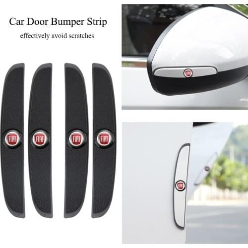 4Pcs Rubber Anti-Collision Strip Car Door Anti-Scratch Protector Stickers For FIAT 500 Grande Punto Tipo Stilo Astra Panda Bravo