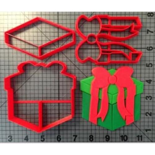 Christmas Gift Box Cookie Cutter Kitchen Baking Supplies Cake Icing Decoration Tools Set 3D Custom Printing oP Various Patterns