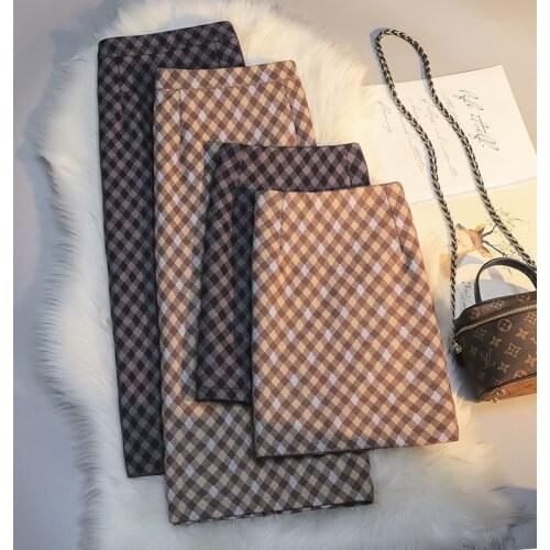 Юбки-карандаши в клетку SexeMara China At AliExpress