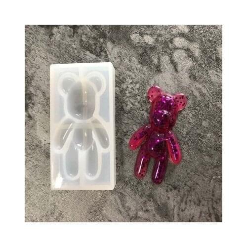 Bear Silicone Mold Epoxy Resin Fondant Cake Sweets Clay Moulds Cell Phone Shell Jewelry Craft Accessories H127
