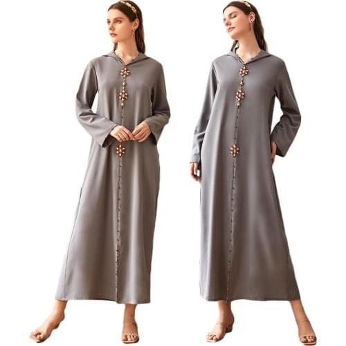 Rhinestone Abaya Dubai Hooded Maxi Dress Women Muslim Long Party Gown Morocco Jilbab Turkish Kaftan Ramadan Robe Caftan Islamic