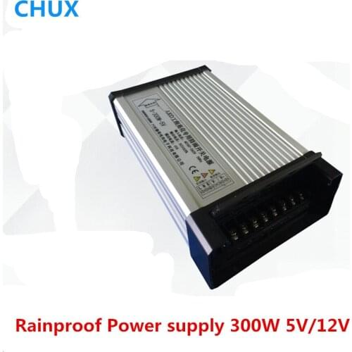 LED Rainproof Power Supply 300W 12VDC 25A ac to dc Outdoor Switching Power Supply SMPS