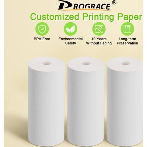 PROGRACE Thermal Paper for Kid Camera Kids Printing Camera Digital Pocket Photo Printer Label Paper Photo Paper Girls Gift