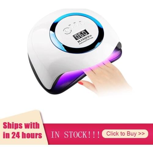 CE 168W LED Nail Lamp Nail Dryer Dual hands LED UV Lamp For Curing UV Gel Nail Polish With Motion Sensing Manicure Salon Tool