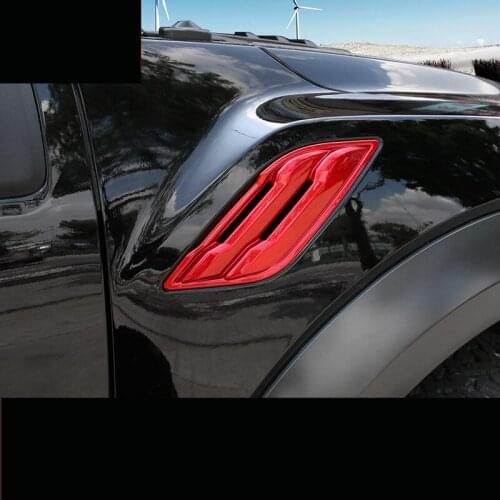 Decorated 2 Sides Fender Air Outlet Vent Frame Cover For Ford Raptor 2016 2017 2018 ACA032
