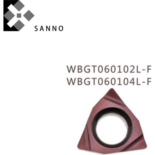 WBGT060102 / 060104L-F high precision cnc carbide grooving blade inserts metal ceramic processing internal turning tools