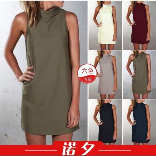 Womens T-shirts fashion tshirts harajuku ropa mujer Amazon Turtleneck Sleeveless Slim Womens t shirt damskie LXB1027