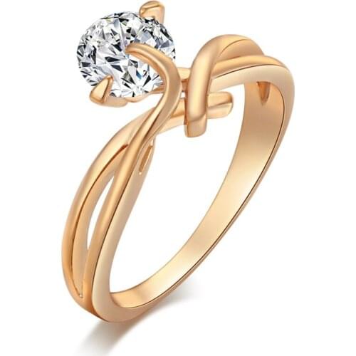 Hot Selling AAA Cubic Zirconia Rings for Women Girl Wedding Engagement Fashion Geometric Crystals Rings Show Elegant Jewelry Who