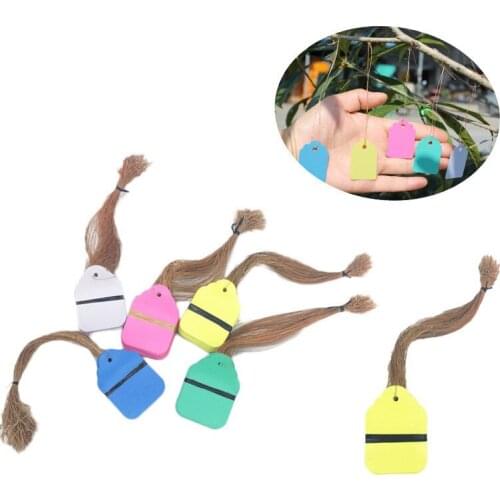 100pcs/pack Pot Marker Waterproof Strip Line Garden Decoration Tool Plant Labels Hanging Tag Plastic Orchard Fruit Label Nursery
