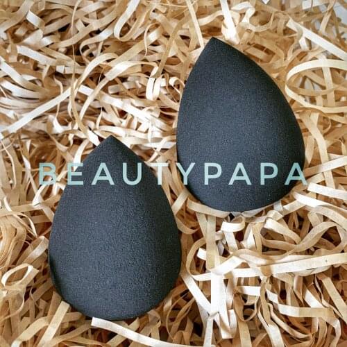 BeautyPaPa 2pcs Black Makeup Sponge Applicator Super Soft Beauty Make up Tools Powder Smooth Foundation Blending Cosmetic Puffs