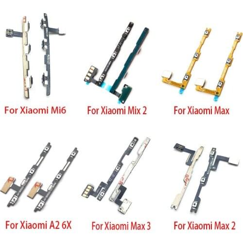 2Pcs Power On/Off Volume Key Button Flex Cable For Xiaomi Mi Note10Pro A1 5X A2 6X 5 5S Plus A2 10 Lite Max Max2 Max3 Mix2 Mix3