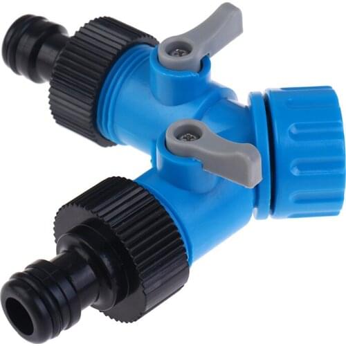 3/4'' Two Way Y Hose Pipe Garden Irrigation Splitter Tap Connector Fitting Suitable for any hose size