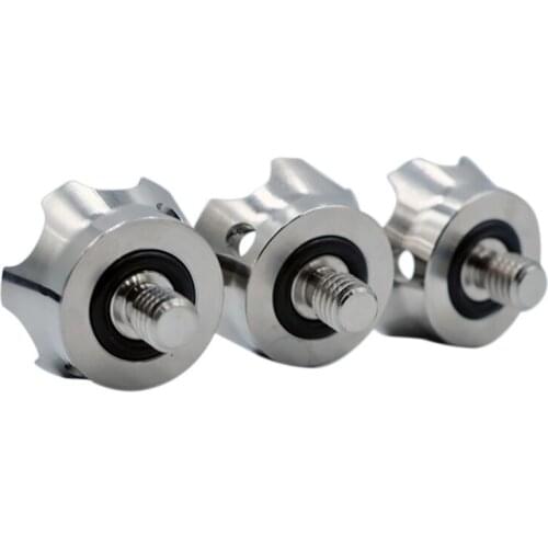 3 Pieces Tripod Spikes,Tripod Stainless Steel 3/8 inch Plum Blossom Nails Foot Spike Suitable for Gitzo, RRS, Benro,Etc