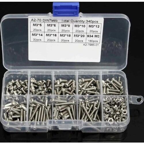 304 stainless steel cross round head tooth screw set M3 340 grain electronic Screw，nut suit