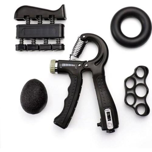 5 Pack Hand Grip Strengthener Workout Kit Forearm Grip Adjustable Resistance Hand Gripper, Finger Exerciser for Athlete