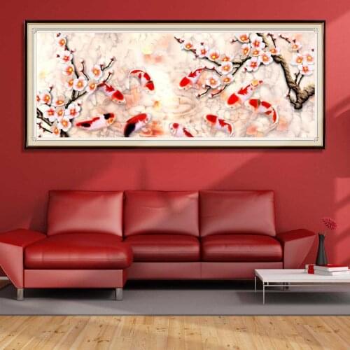 5d Diamond Painting Full Drill Square Fish Animal Round Embroidery Goldfish Cross Stitch Flower Scenery Mosaic Home Art Decor
