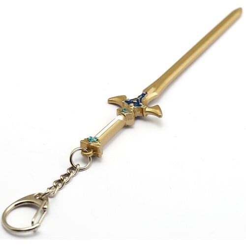 Anime Sword Art Online Key chain Elucidator Kirito Sword Keychain metal Car Key Chain SAO souvenir