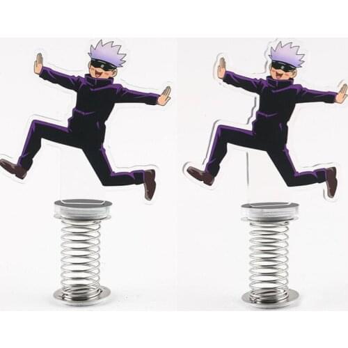 Anime Jujutsu Kaisen Gojou Shake Action Figure Stand Model Plate Desk Decor Cute Shaking Acrylic Standing Sign Toy Party Gifts